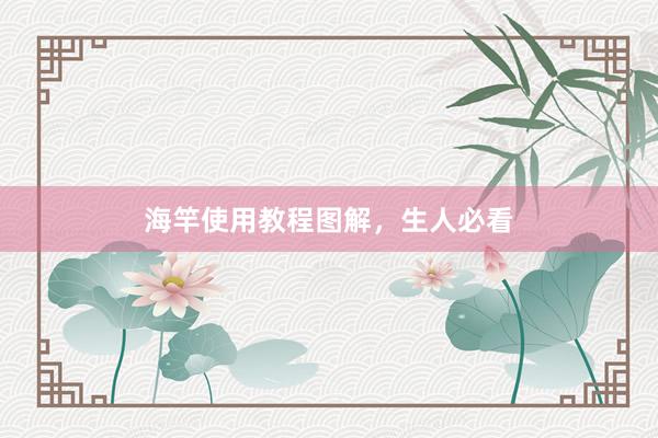 海竿使用教程图解，生人必看